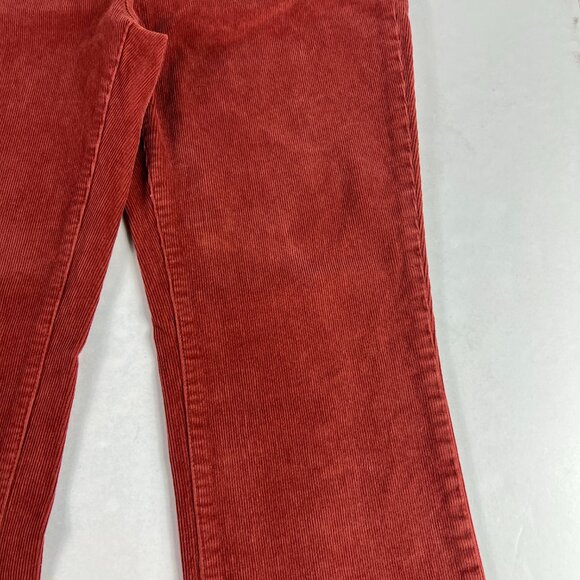 Madewell Pants Women 28x25* Cali Demi Boot Cut Crop Mid Rise Red Corduroy Tag 27 - Picture 3 of 16